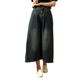 Falda vaquera vintage azul oscuro